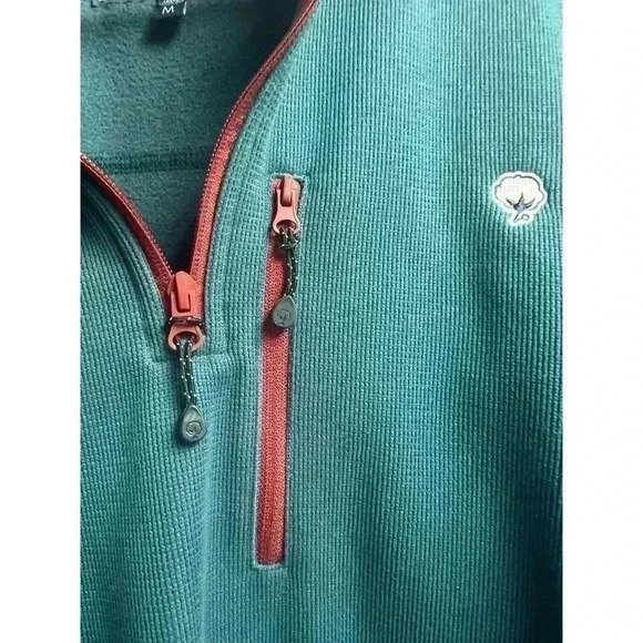 The Southern Shirt Co. Keeler 1/4 Zip Pullover in Indian Teal Size Medium - Picture 7 of 10